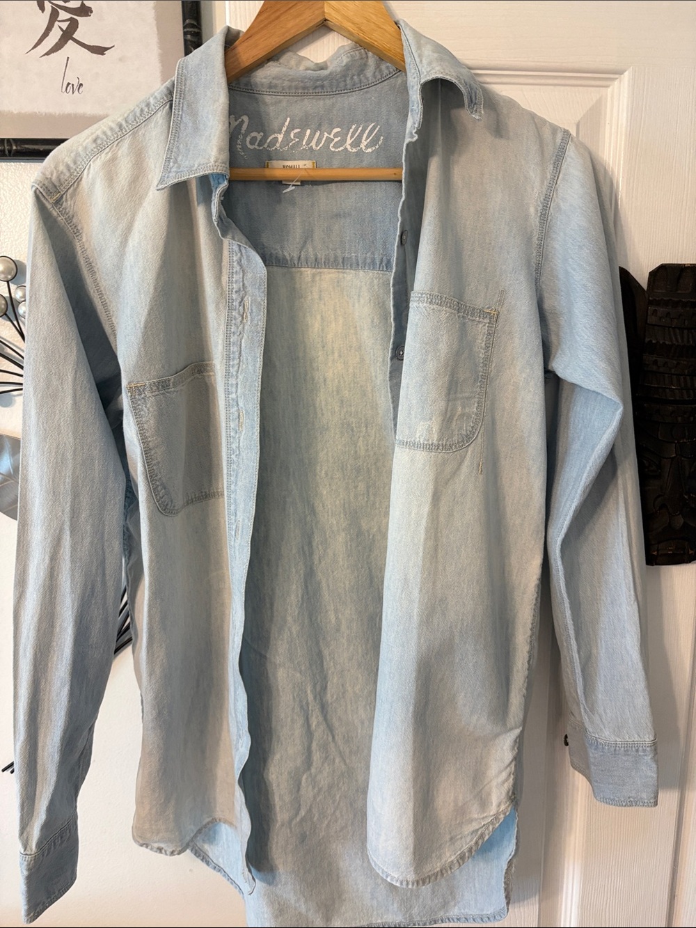 Madewell Light Blue Denim Button-Down Shirt
